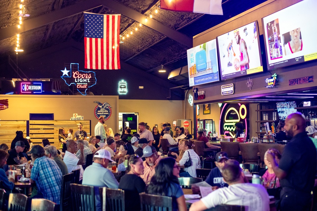 The dining room at Lefty’s Bar and Grill